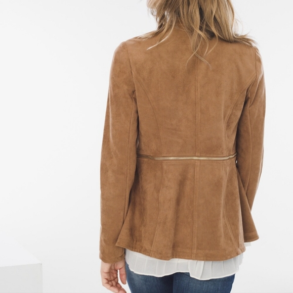 Chico's Convertible Sueded Peplum Size 8 - Picture 2 of 13